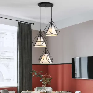 تصميم جديد الحديثة الرجعية شنقا ضوء غرفة نوم غرفة المعيشة بار ثلاثة رؤوس قلادة الخفيفة New Design Modern Retro Hanging Light Bedroom Living Room Bar Three Heads Pendant Light