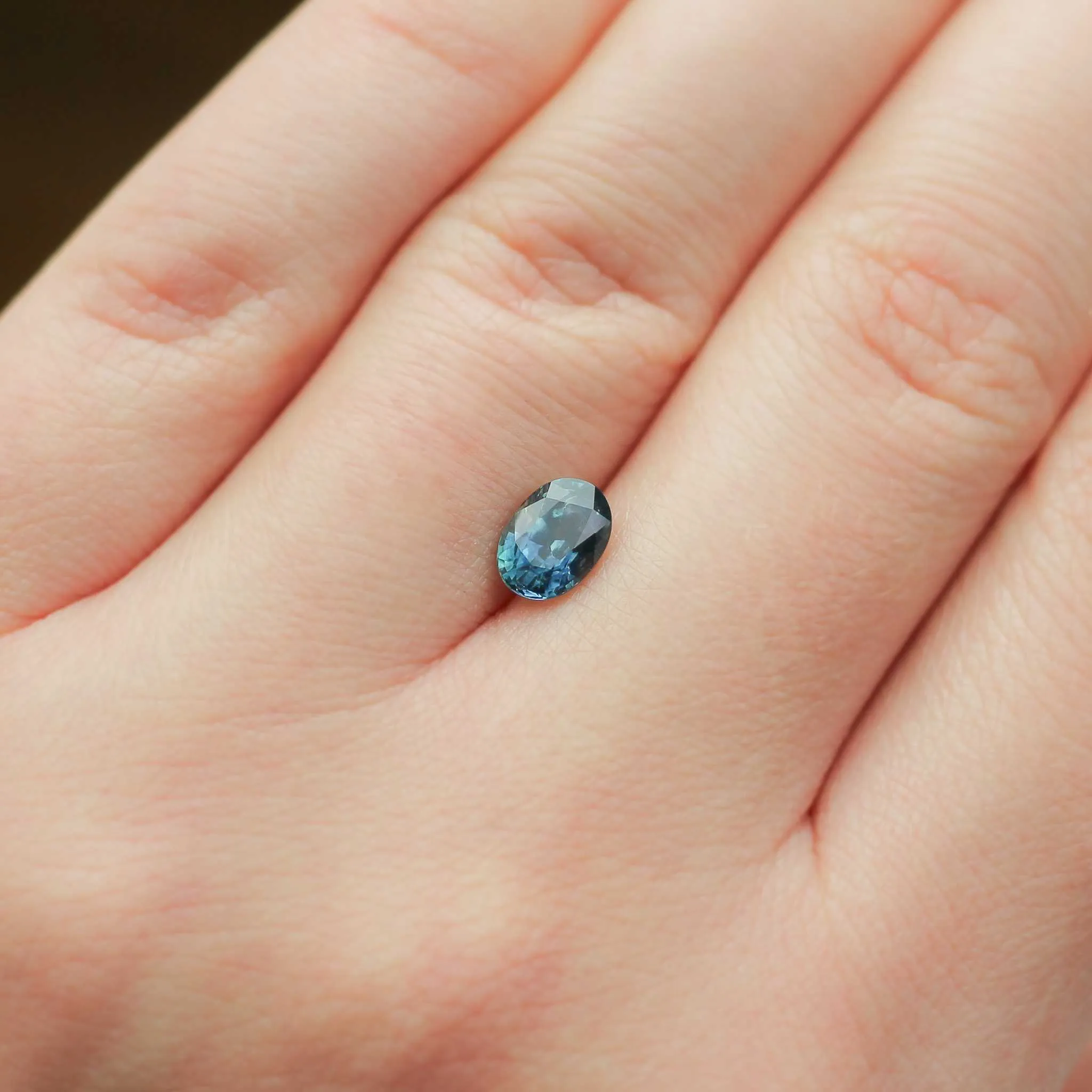 1.33ct Oval Cut Teal Sapphire