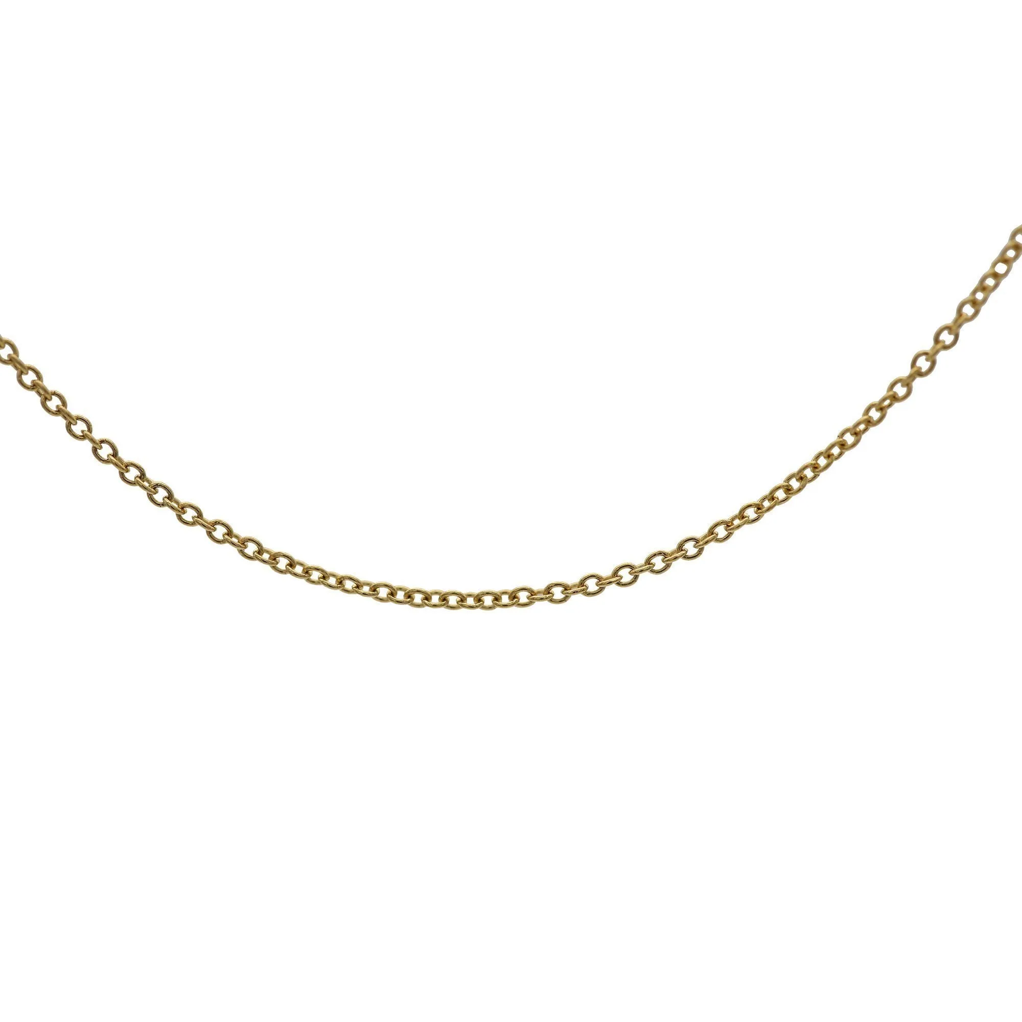 18K Yellow Gold Classic Curb Link Chain Necklace