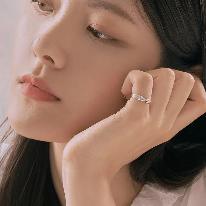 [925 silver] Bold Wave Ring