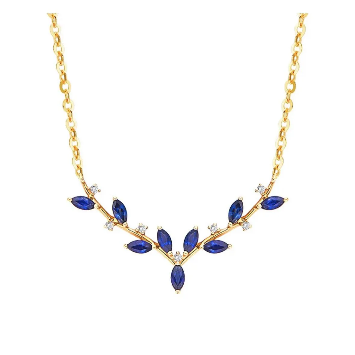 Blue Leaf Necklace