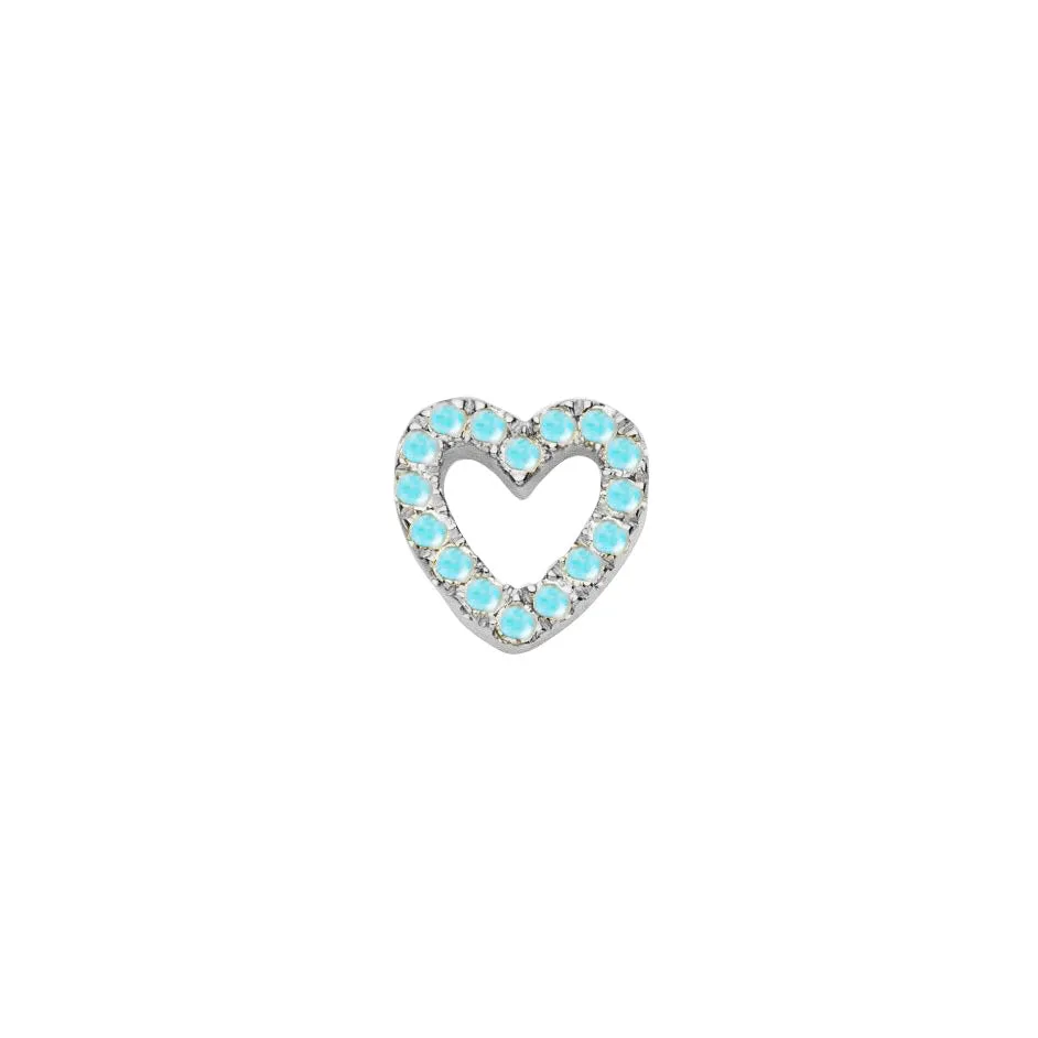 Blue Open Heart (white)