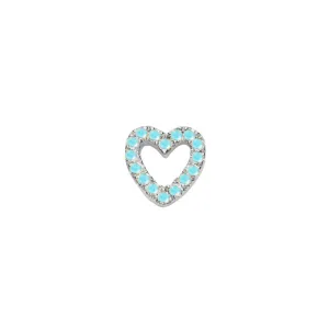 Blue Open Heart (white)