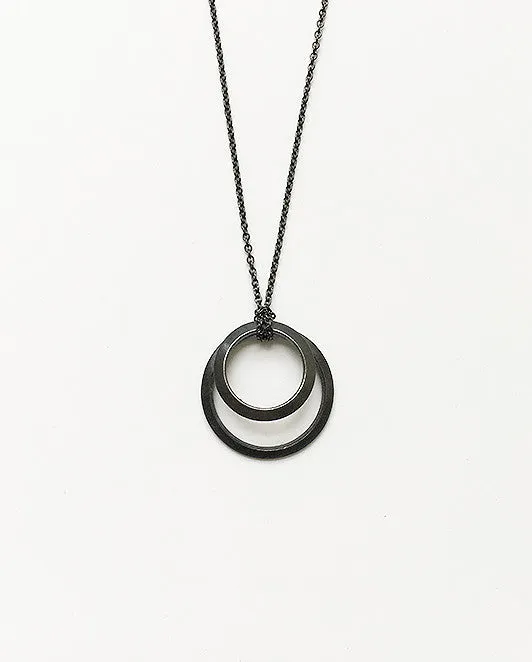 Clasp Small Pendant blackened silver