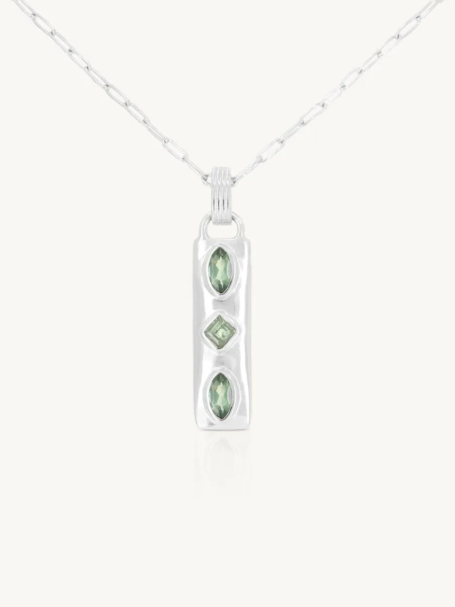 Coronet Apatite Silver Necklace