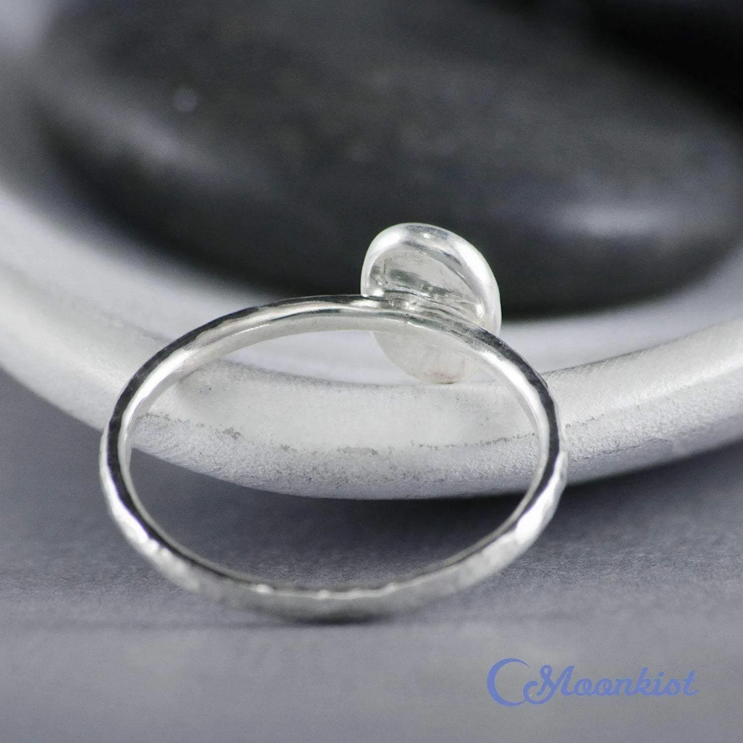Dainty Oval Blue Sapphire Promise Ring | Moonkist Designs