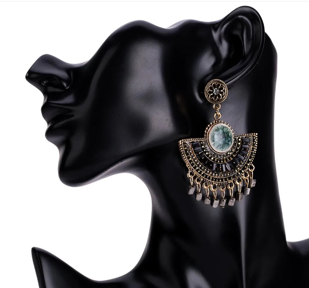 Elegant Bohemian Tassel Earrings For Women Beads dangle Vintage
