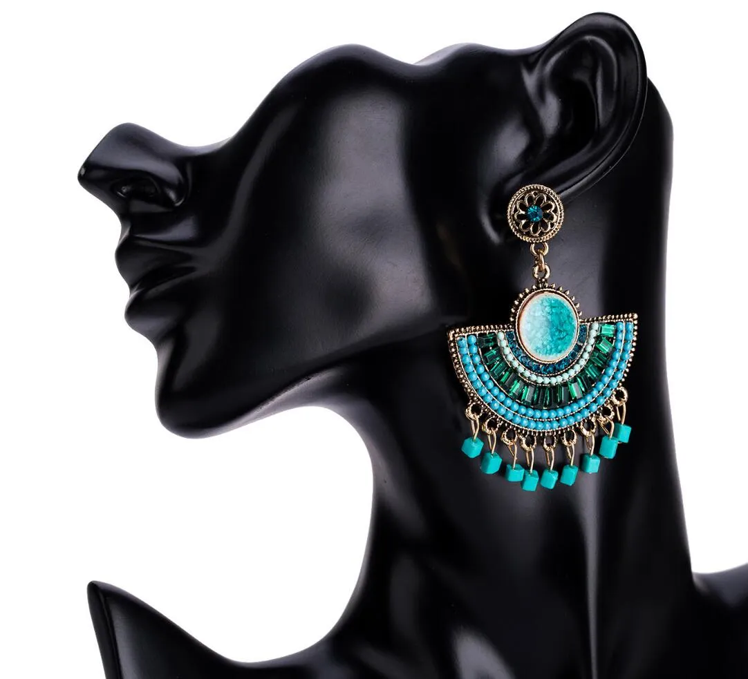Elegant Bohemian Tassel Earrings For Women Beads dangle Vintage