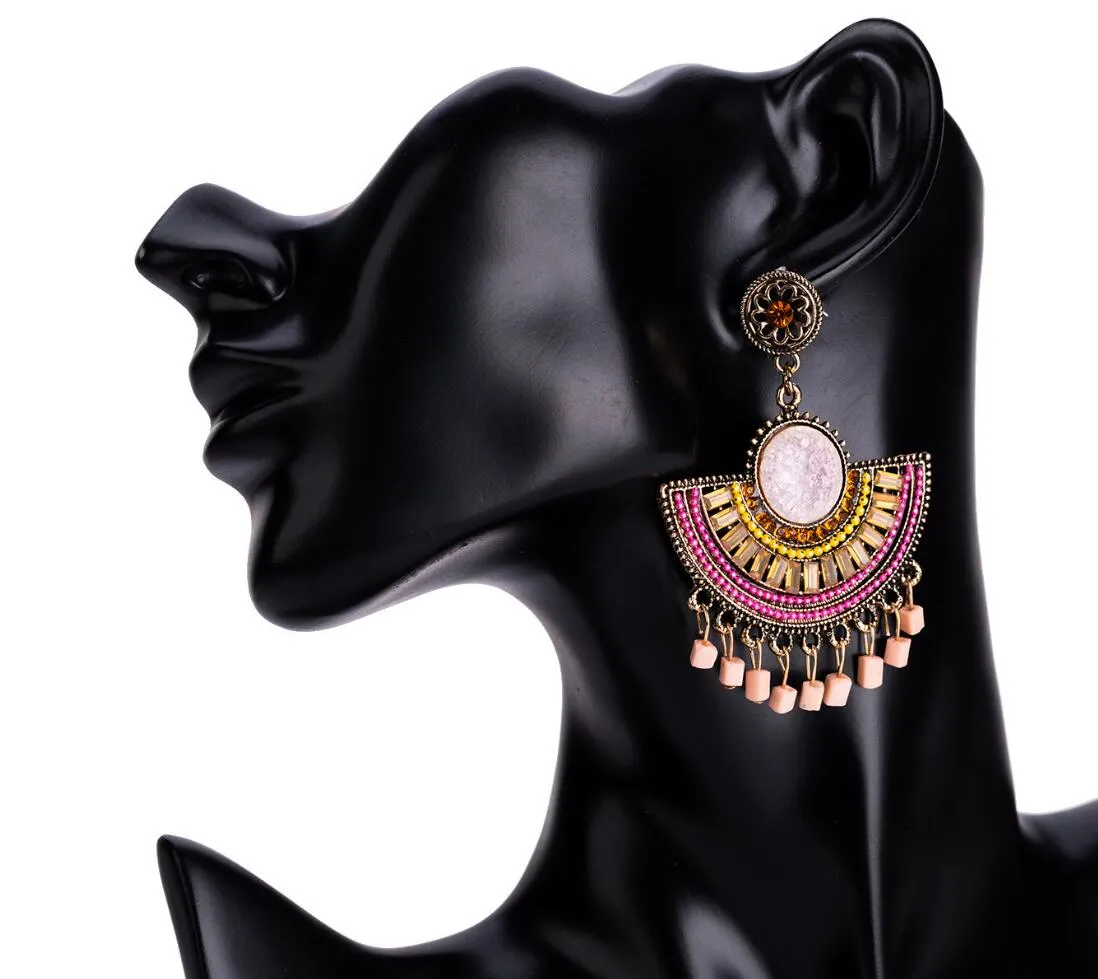 Elegant Bohemian Tassel Earrings For Women Beads dangle Vintage
