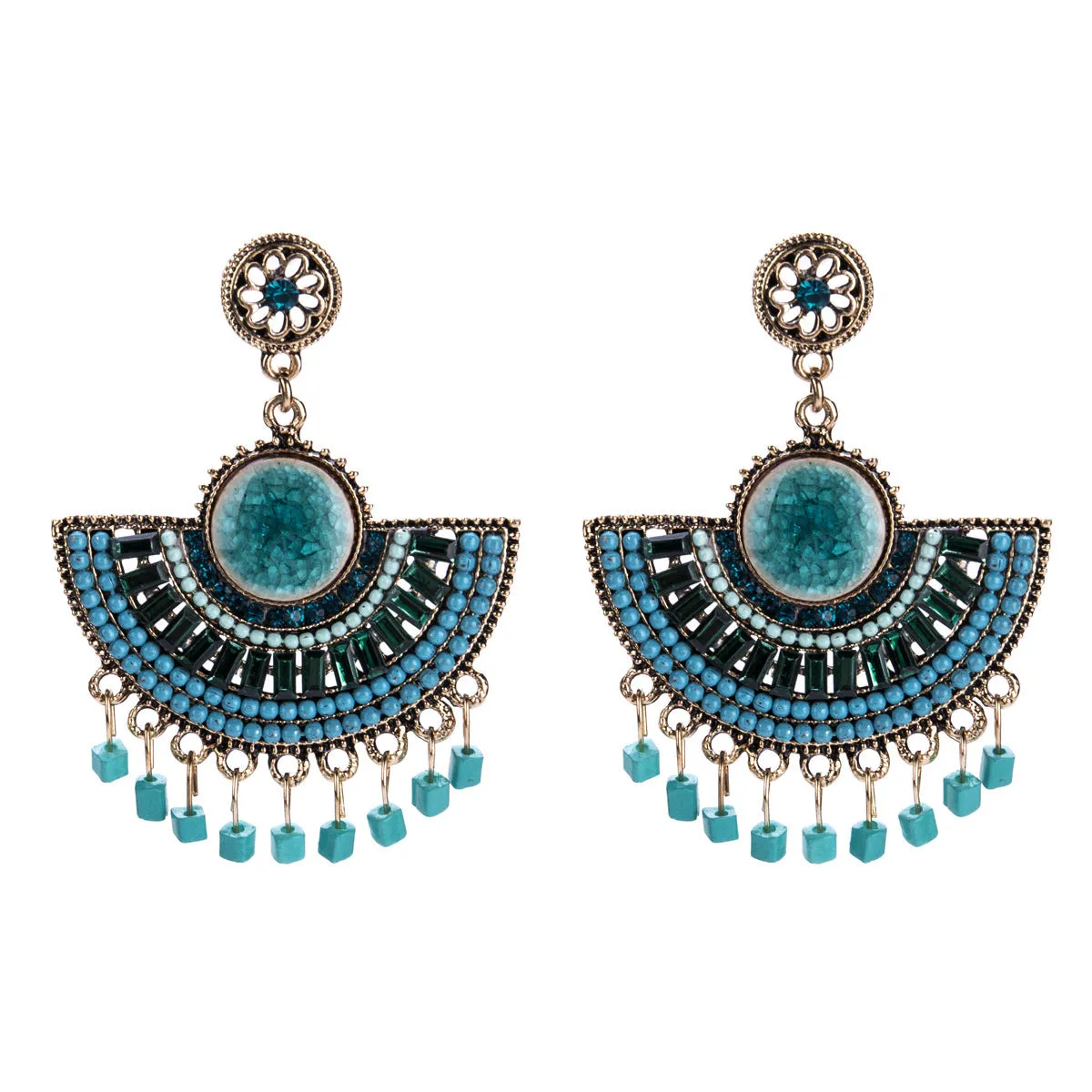 Elegant Bohemian Tassel Earrings For Women Beads dangle Vintage