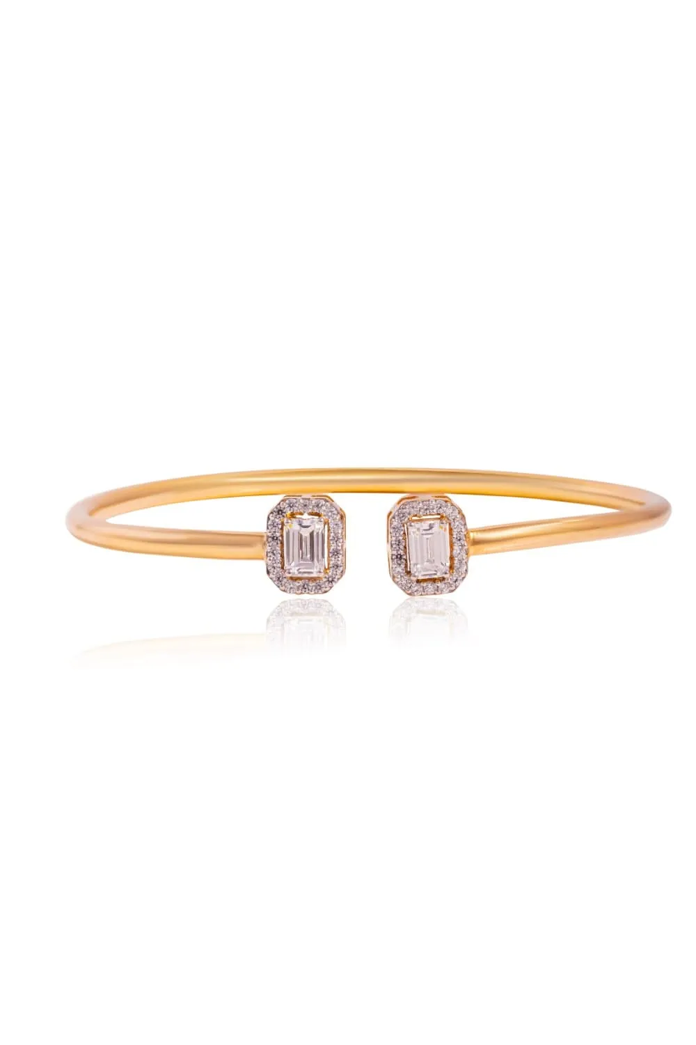 Emerald Open Flexi Bangle