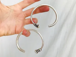 Fine Silver Bangle from the Karen Hill Tribe of Thailand