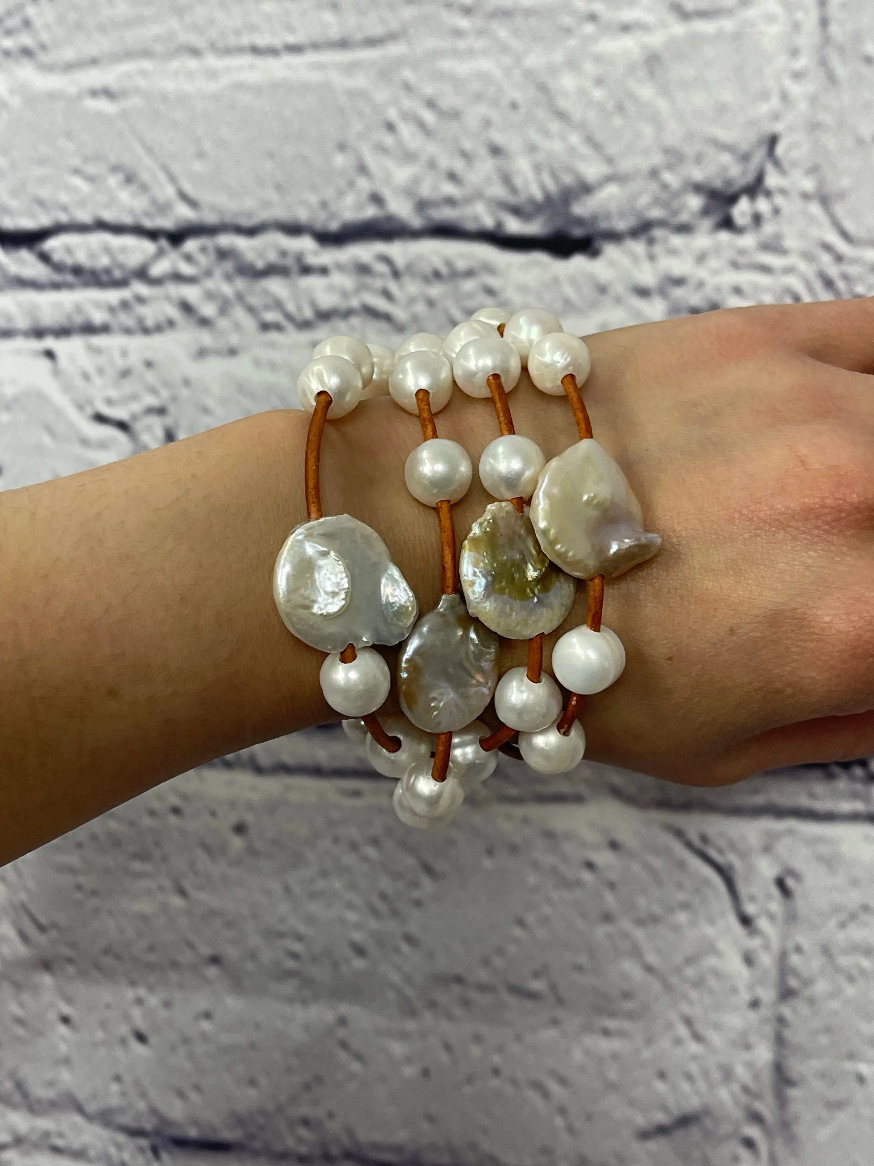 HC Freshwater Three Strand Bracelet