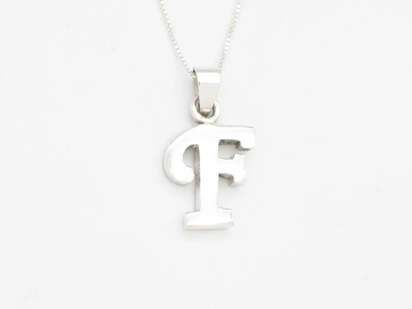 Letter F Pendant - Alphabet Letter Necklace - Initial F Necklace