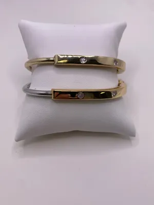 Love Knot Bangle with CZ Stones