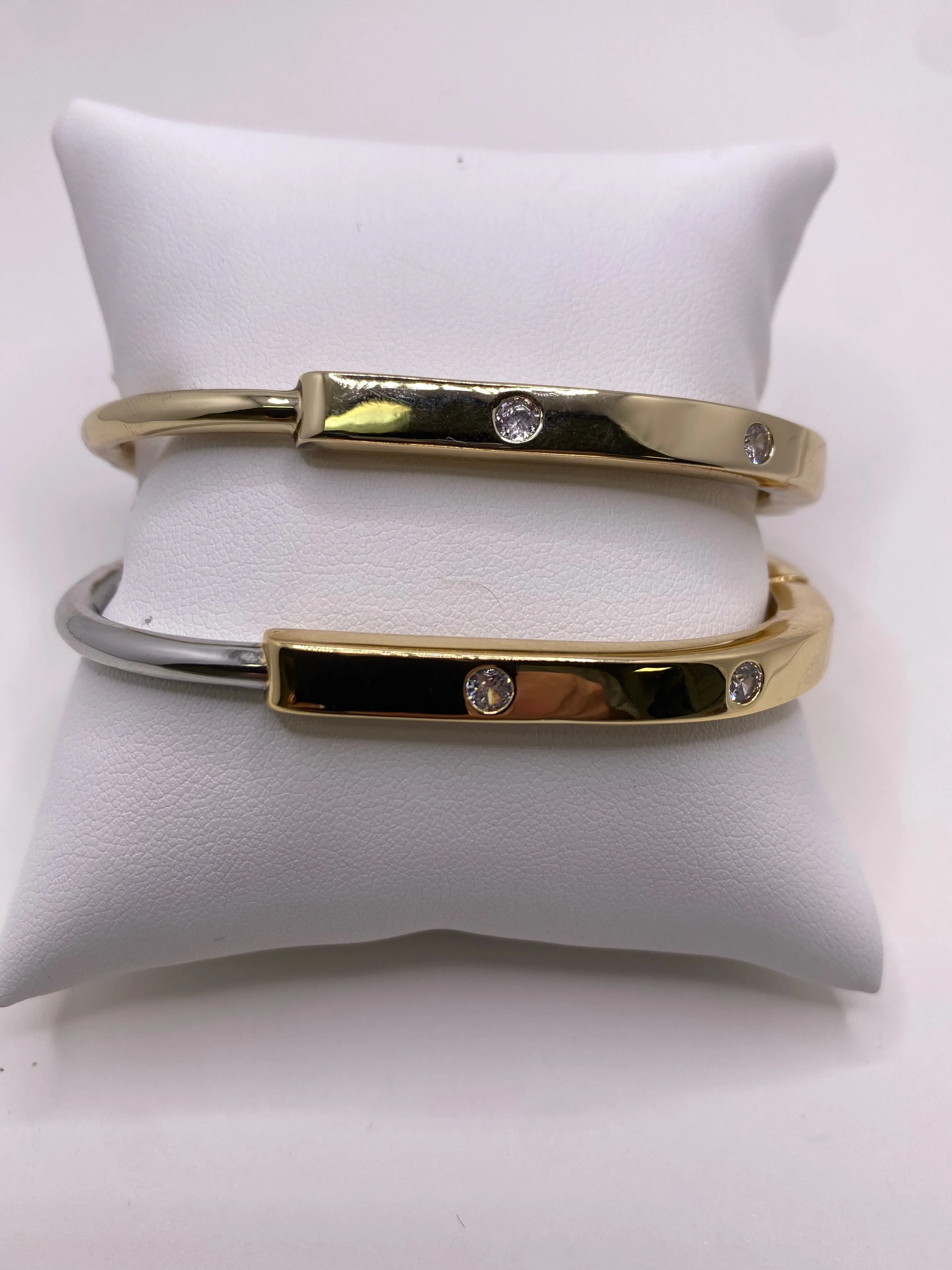 Love Knot Bangle with CZ Stones