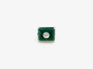 Malachite & Herkimer Earnest Ring