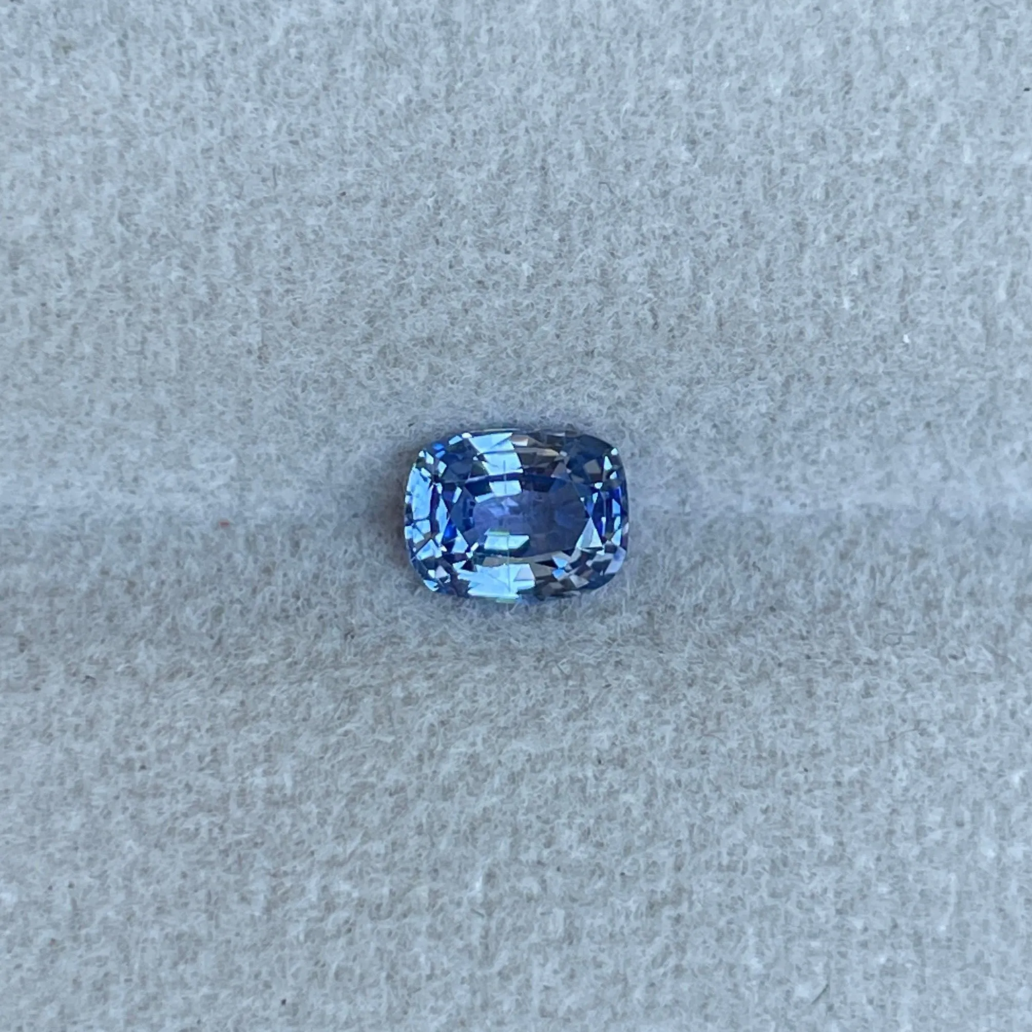 Natural Blue sapphire Cushion cut, sky Blue sapphire 0.74 crt, Loose Gemstone