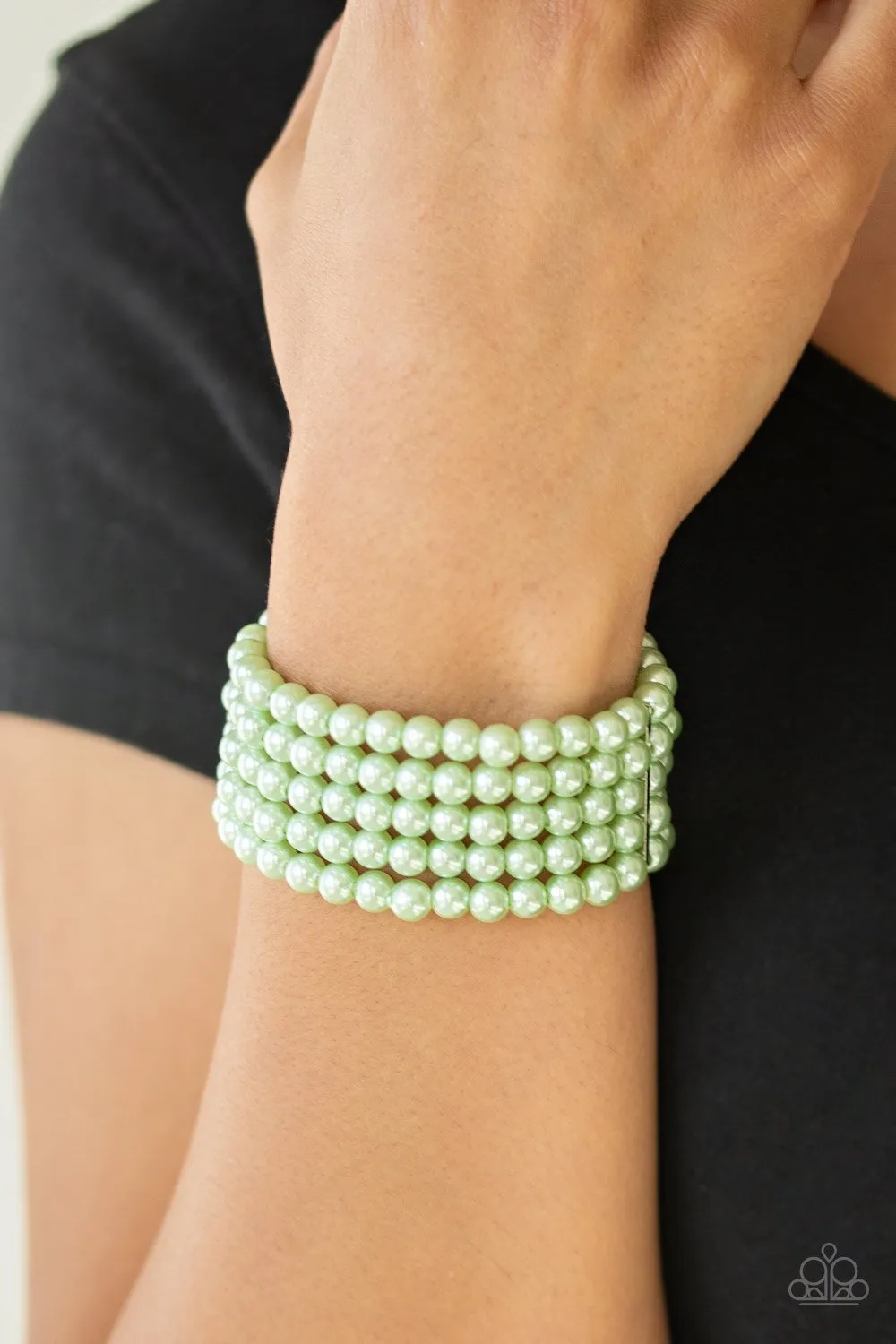 Paparazzi Pearl Bliss - Green Bracelet
