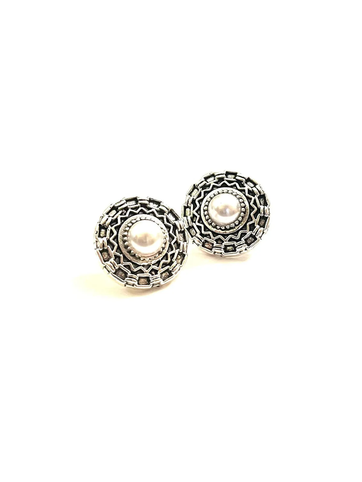 Pearl Sheild Earrings - Trio Earrings
