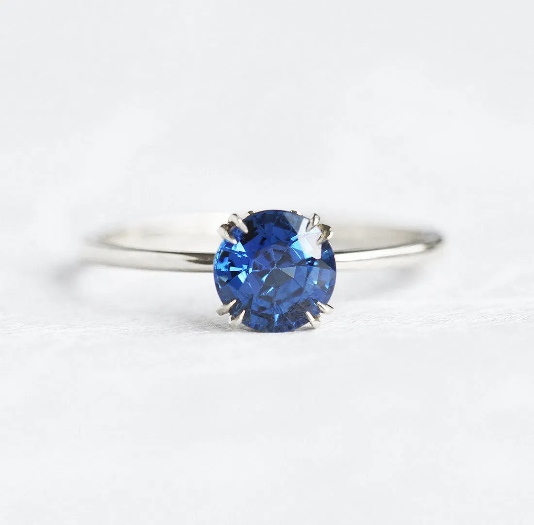 Selena Round Blue Sapphire Ring
