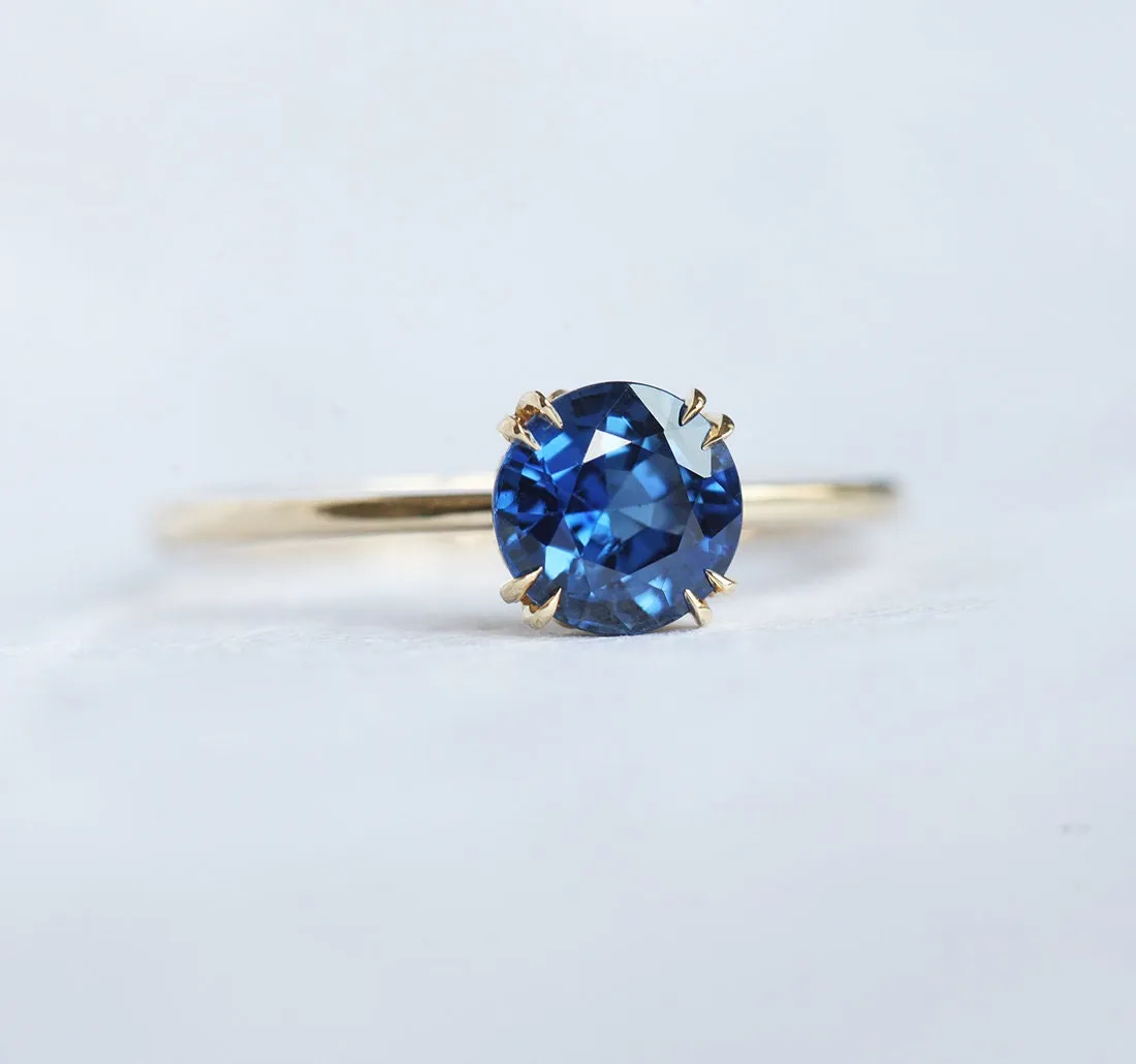 Selena Round Blue Sapphire Ring
