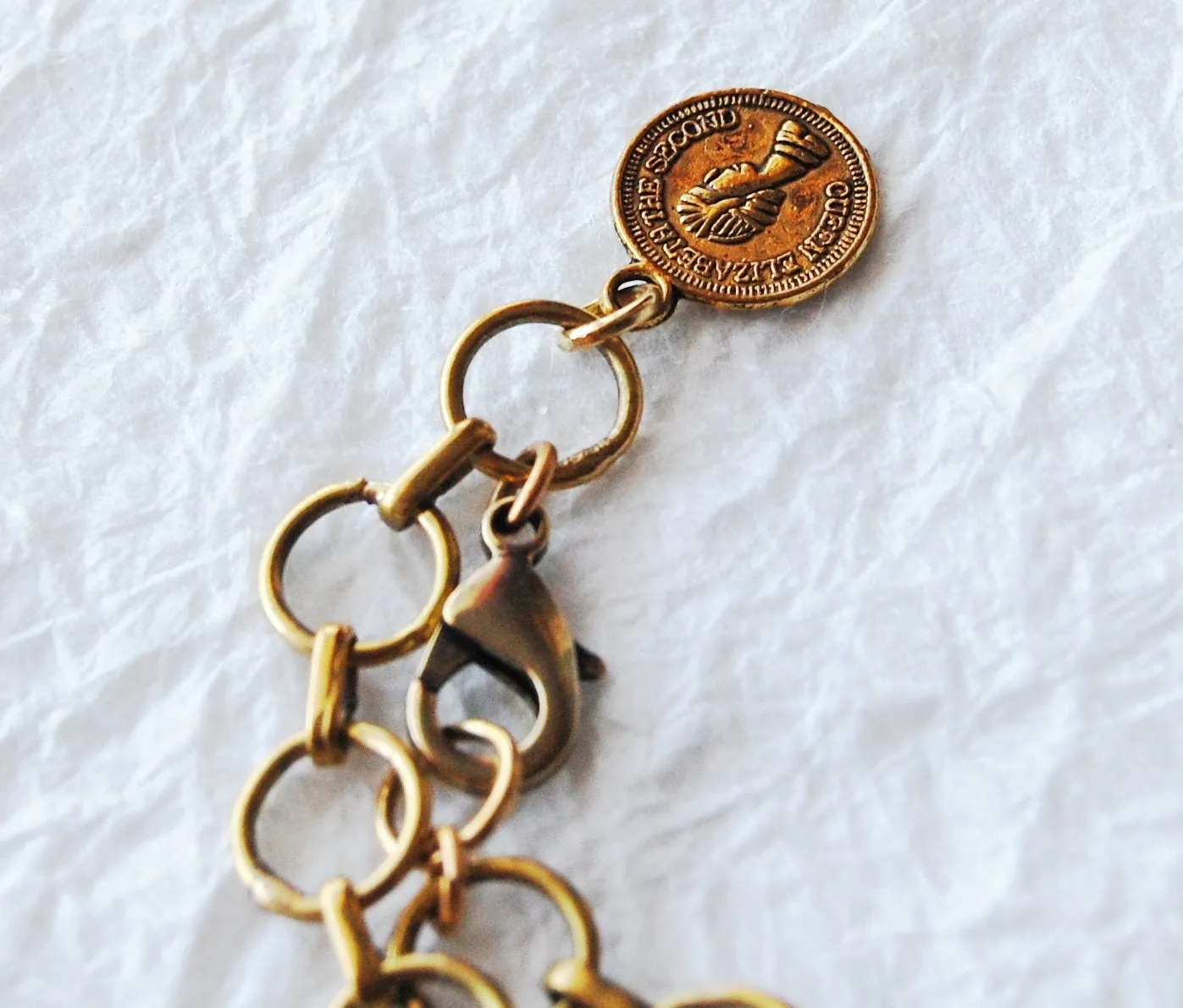 Spinning Coin Native American Inspired Solid Brass Coin Necklace, The Clarion E04173