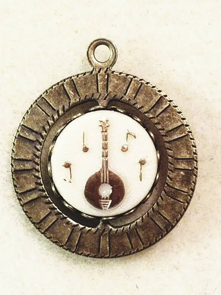 Spinning Coin Native American Inspired Solid Brass Coin Necklace, The Clarion E04173