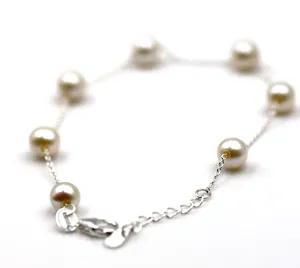 Sterling Silver Freshwater Cultured Pearl Bracelet 18cm   2cm Extender