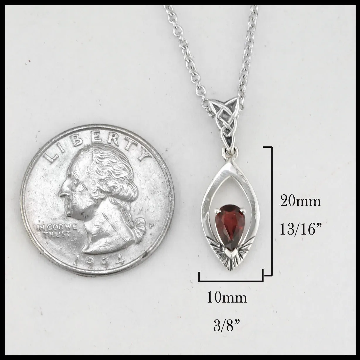 Sterling Silver Pendant with Spinel