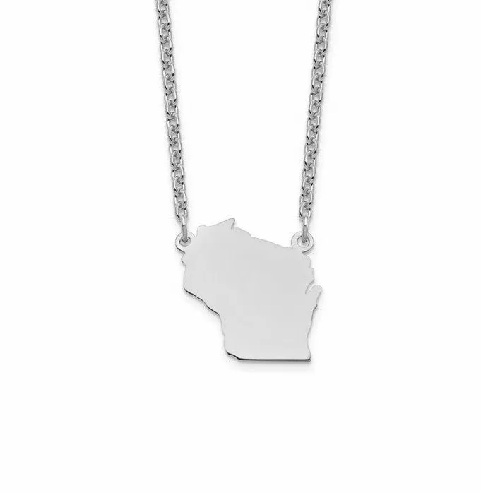 Sterling Silver Wisconsin Necklace