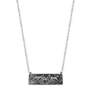 The Running Horses Stamped Fashion Necklace